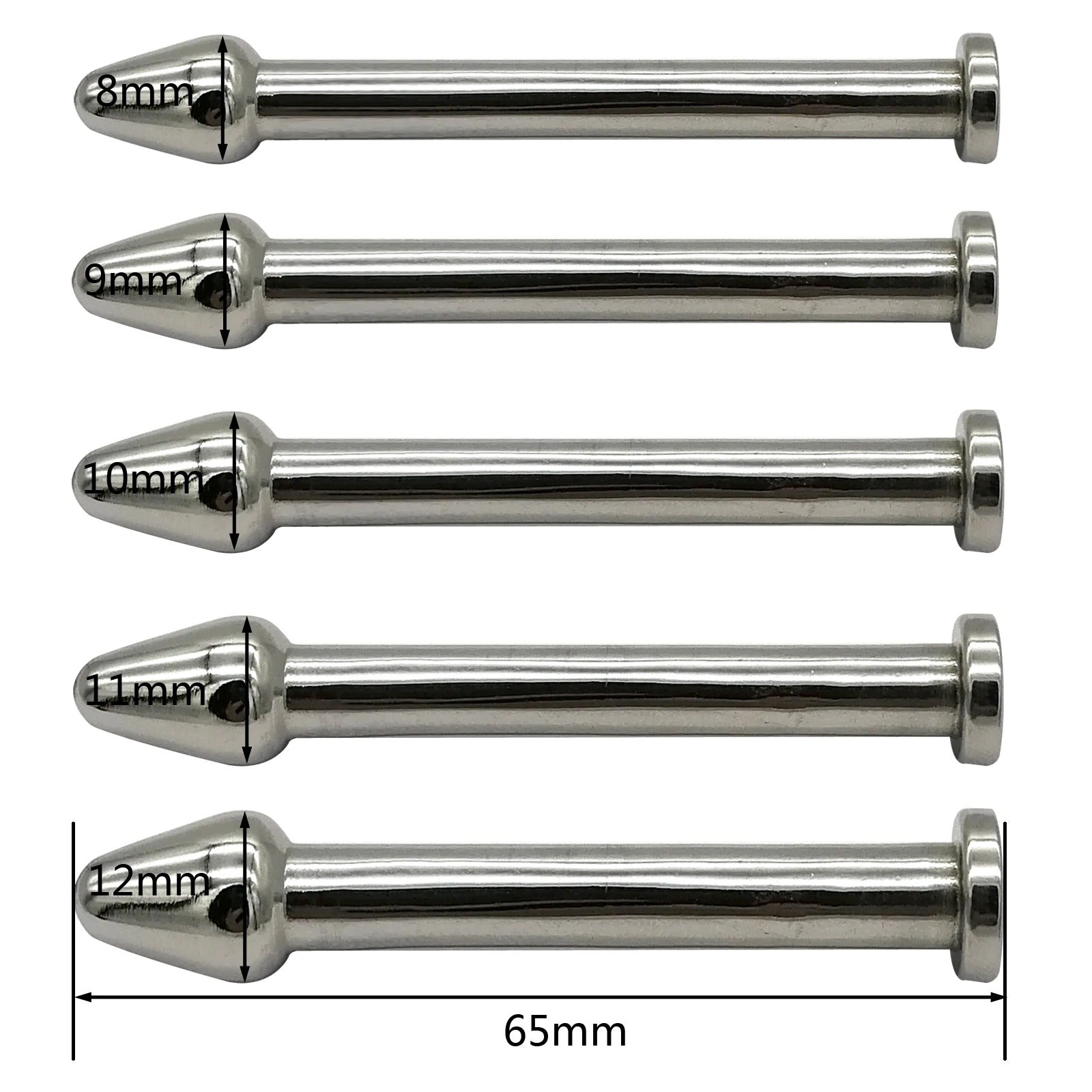 Stainless Steel Urethral Plug for Men | 8mm–12mm