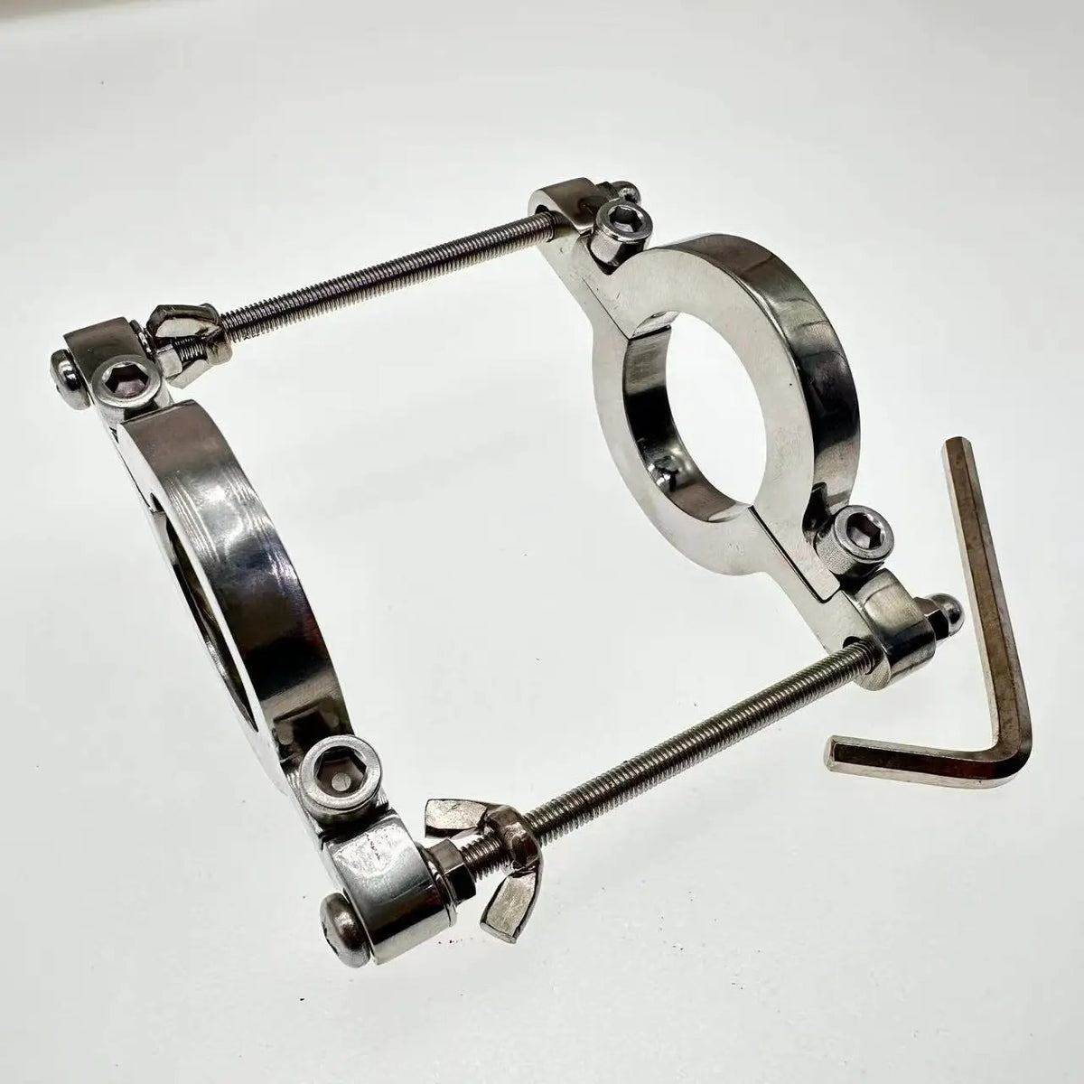 Metal Testicle Ball Stretcher – Male Cock Ring and Scrotum Pendant BDSM Accessory