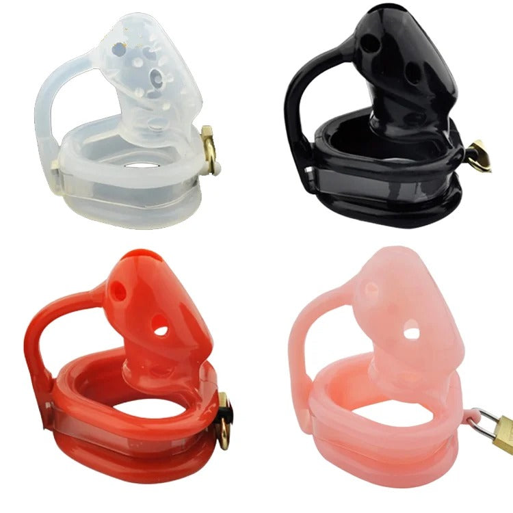 Mini Silicone Male Chastity Cage with Spikes – Birdlocked Design Available in 4 Colors