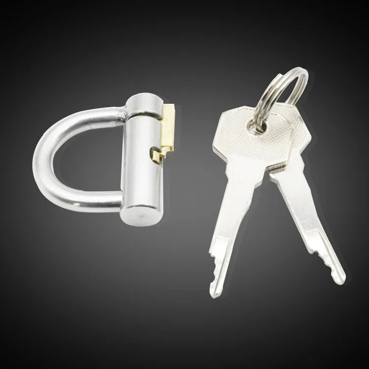 Male Stainless Steel Glans Piercing Chastity Device with PA Ring