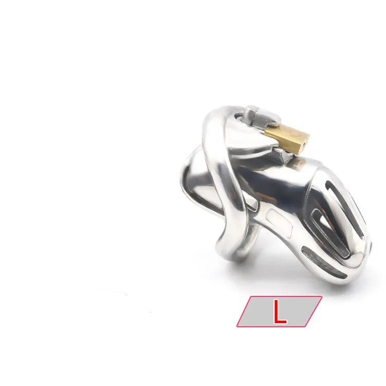 New Design 316 Stainless Steel Male Chastity Device with Locking Ring High-Quality Metal