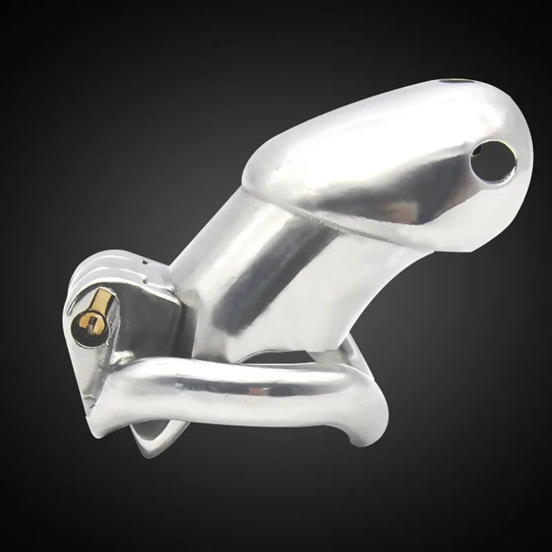 HT-V2 Male 316L Stainless Steel Luxury Small Chastity Cage with Magic Locker