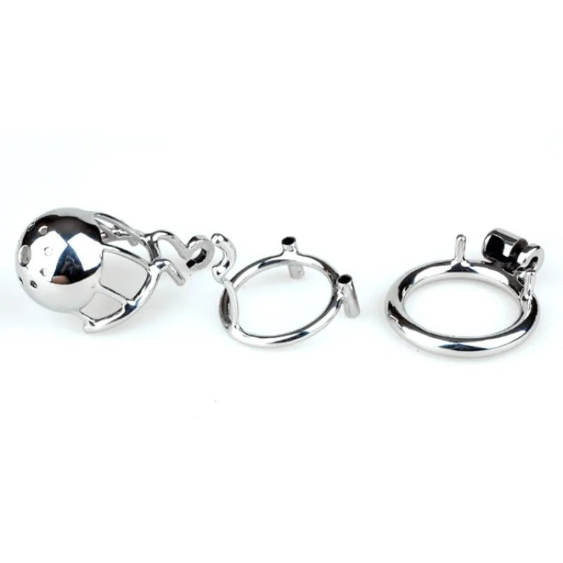 316 Stainless Steel Male PA Chastity Device with Ring