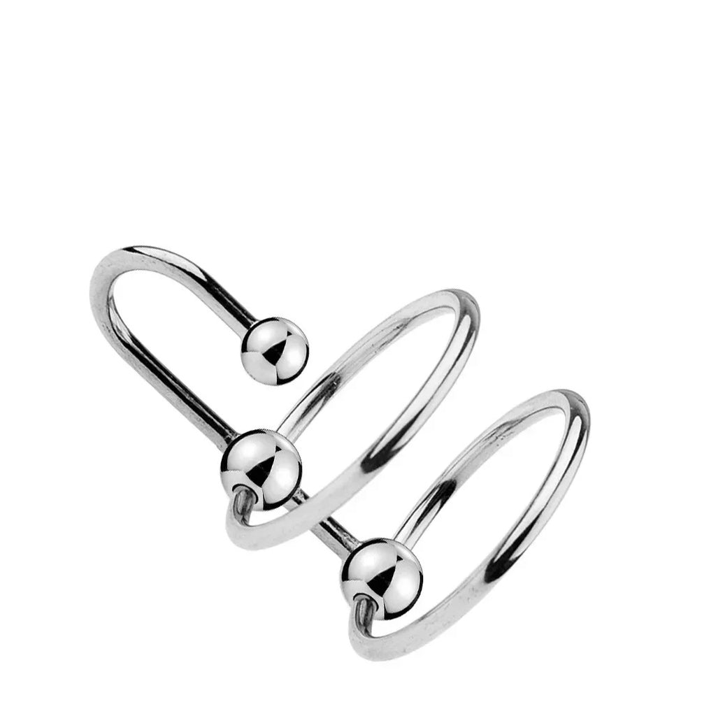 Stainless Steel Urethral Dilator & Cock Ring – Ejaculation Delay Locking Penis Device for Men