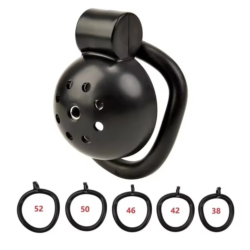Small Bird Male Chastity Cage Set – Secure Lock with 5 Interchangeable Rings