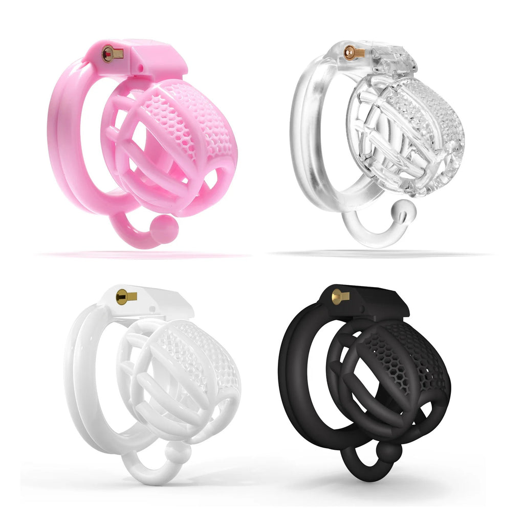 Male Chastity Cage with Hook – Secure Lock Device with 4 Adjustable Rings