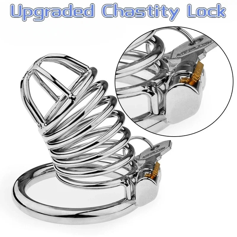 Zinc Alloy Male Chastity Cage Built In Lock