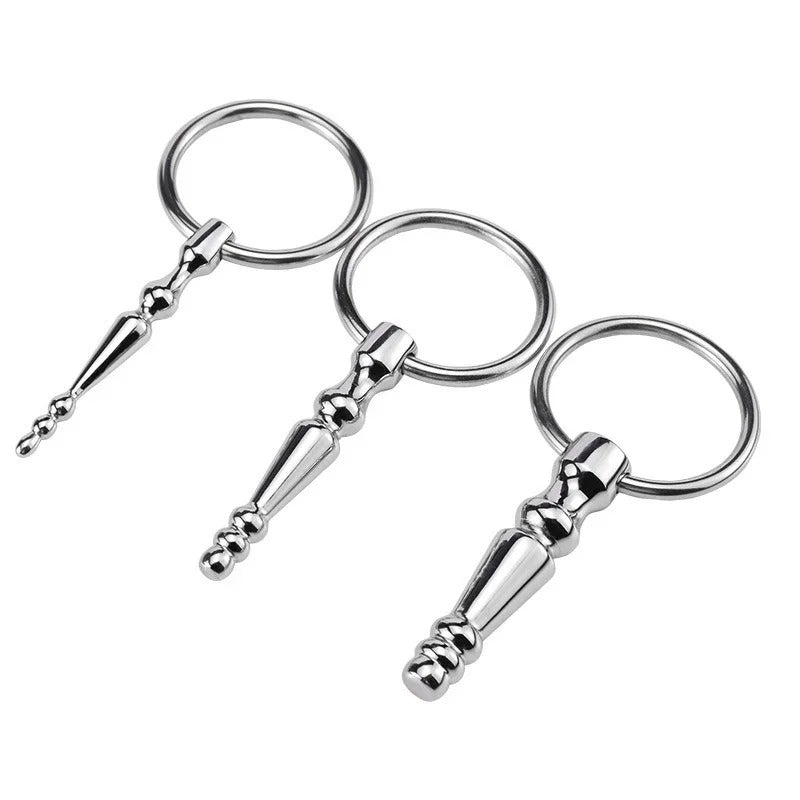Stainless Steel Urethral Sound – Beaded Plug for Men 6mm-10mm