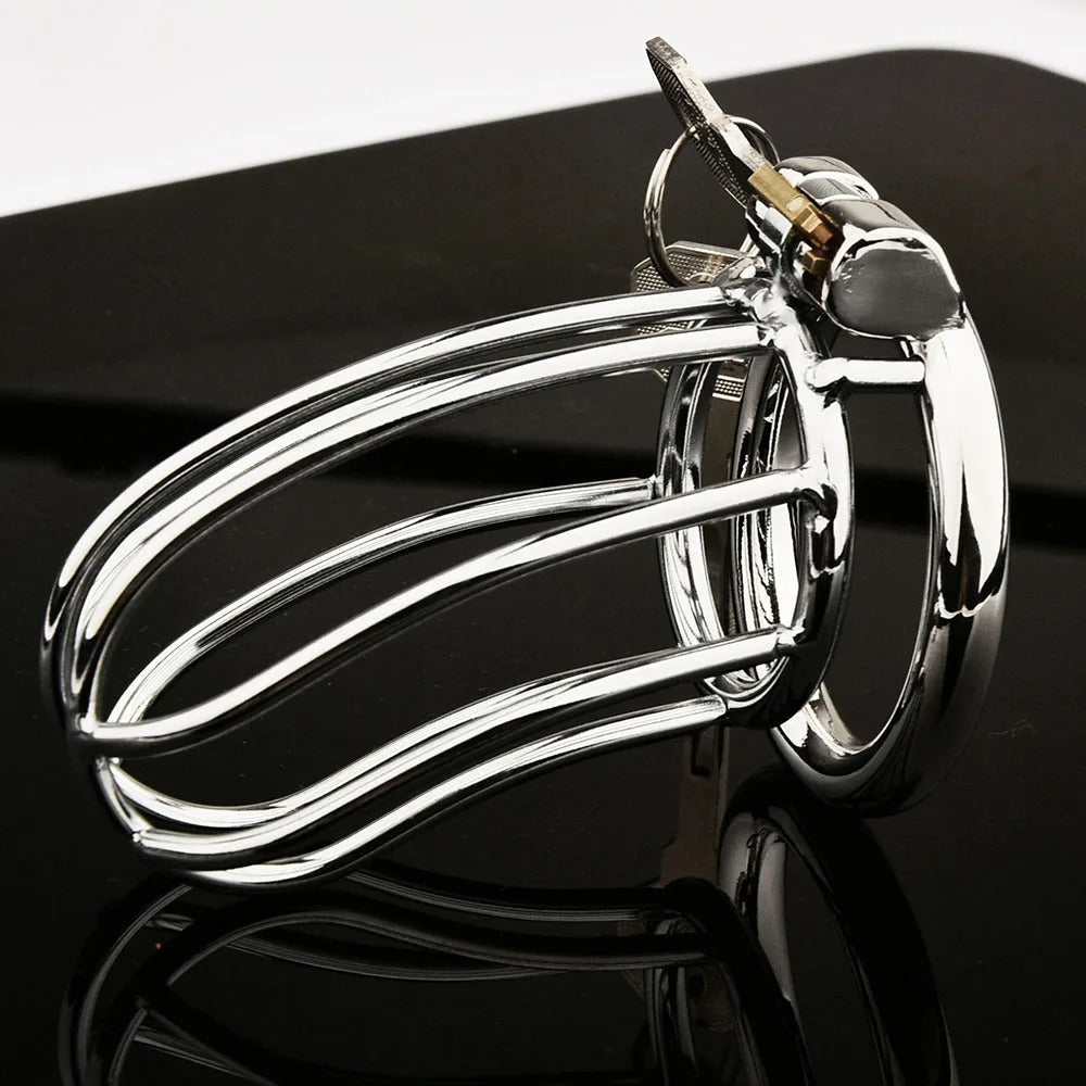 Heavy Duty Stainless Steel Male Chastity Device – Slimline Belt Edition