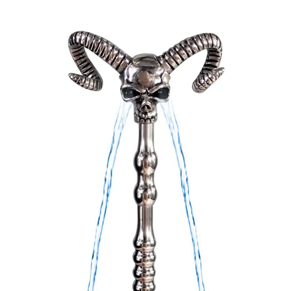140mm Hollow Stainless Steel Urethral Sound | Skull Head Design