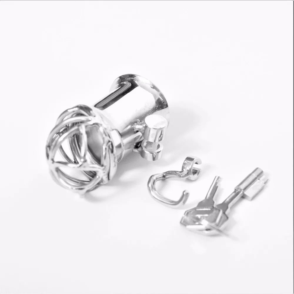 PA Puncture Stainless Steel Male Chastity Device
