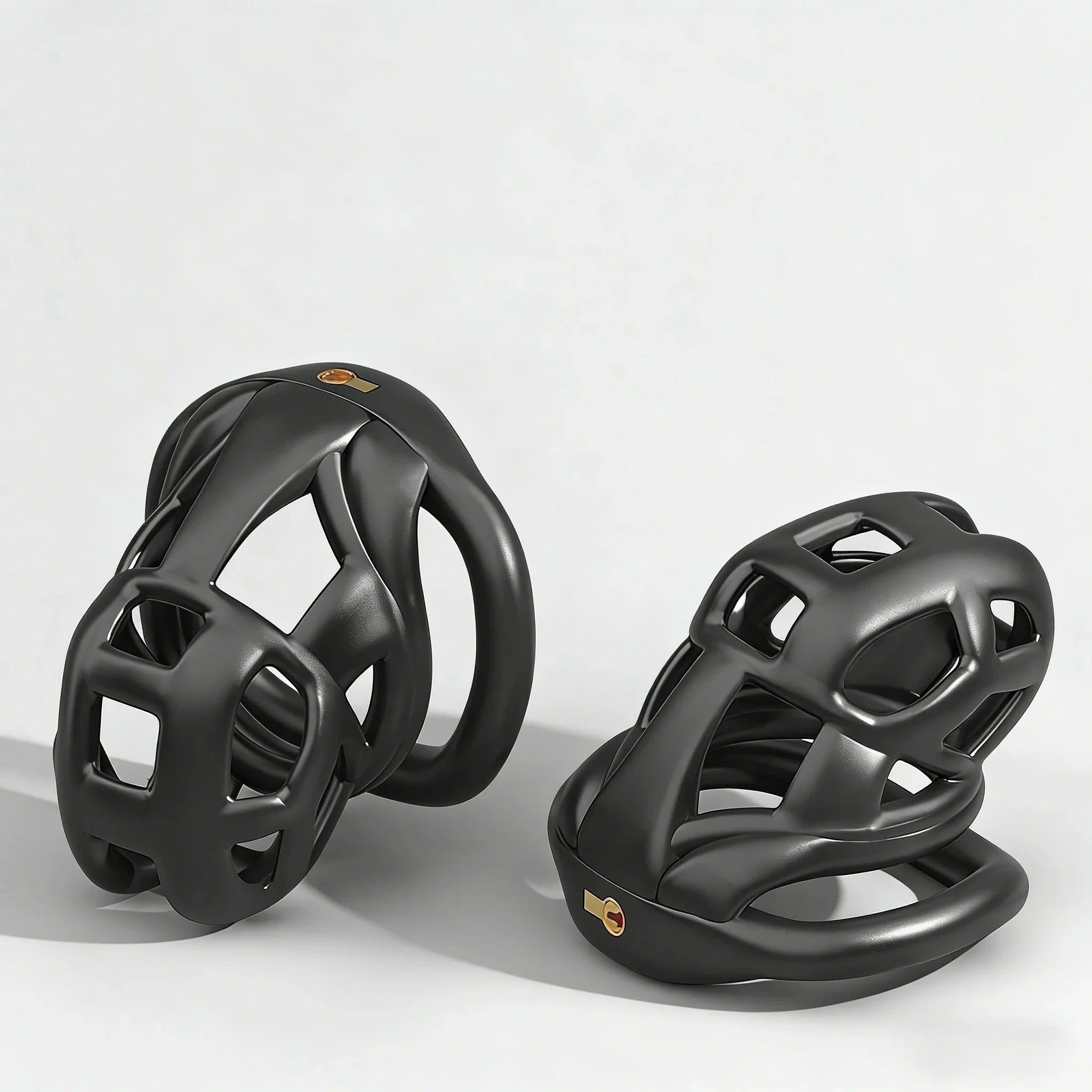 3D Invisible Chastity Cage with 4 Arc Rings – Discreet Locking Device for Men