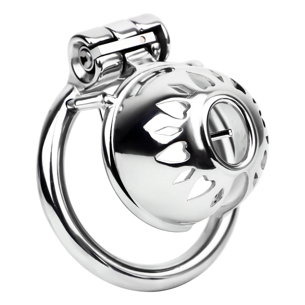 Metal Male Chastity Cage with PA Lock – 3mm/4mm Secure Device for Men