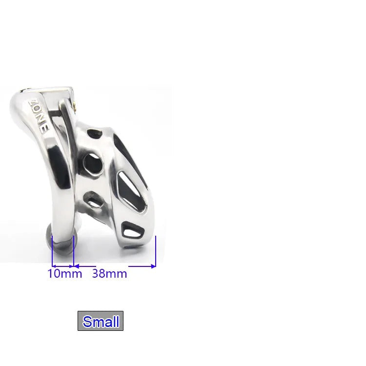 Metal Male Chastity Device with Openable Ring and Vent Hole Design
