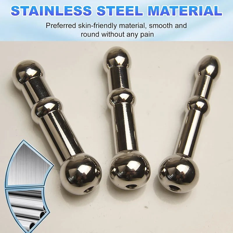 Hollow Stainless Steel Urethral Sound – Metal Dilator Penis Plug 3 Sizes