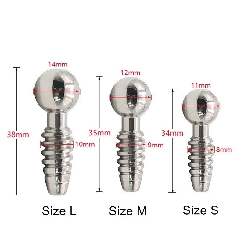 Stainless Steel Threaded Urethral Sound Dilator for Men – Catheter Plug Stimulator