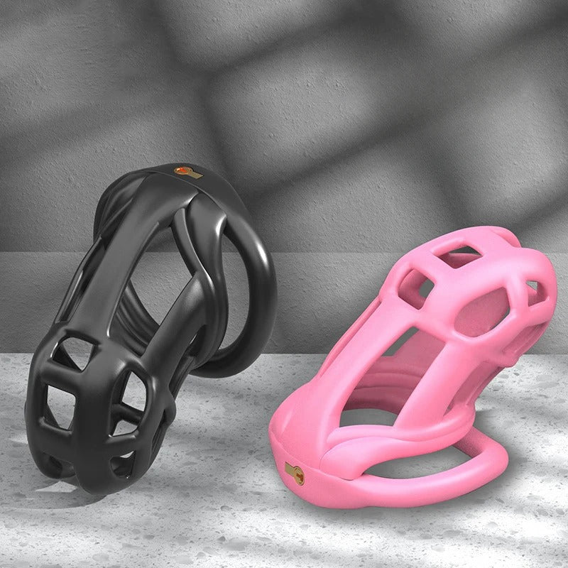 3D Invisible Chastity Cage with 4 Arc Rings – Discreet Locking Device for Men