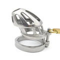 Stainless Steel Male Chastity Cage with High-Grade Steel Ring