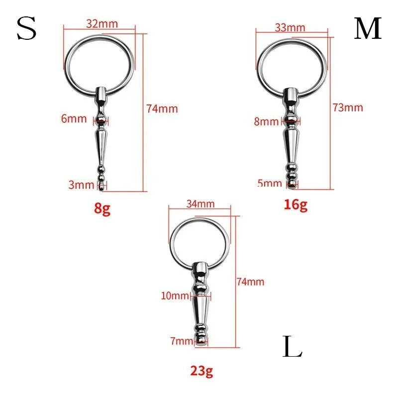 Stainless Steel Urethral Sound – Beaded Plug for Men 6mm-10mm