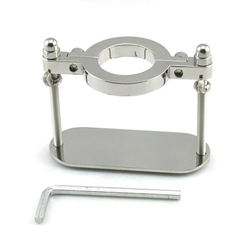 Metal Testicle Ball Stretcher – Male Cock Ring and Scrotum Pendant BDSM Accessory