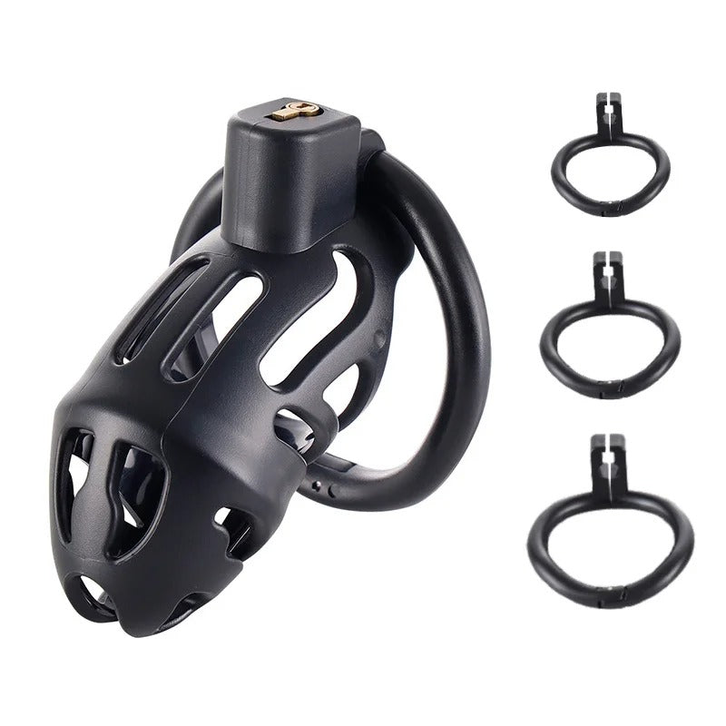 Resin Male Chastity Cage – Anti-Removal Locking Device with Secure Ergonomic Design