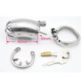 Stainless Steel Stealth Lock Chastity Device | Anti-Shedding Ring (40–50mm)