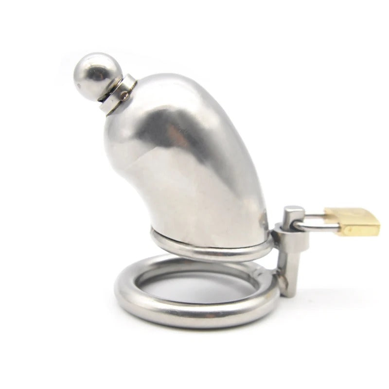 Male Stainless Steel Chastity Device with Locking Tube
