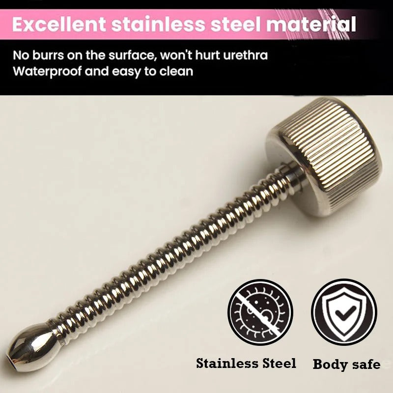 Stainless Steel Urethral Sound Plug Hollow Core – Metal Dilator for Men