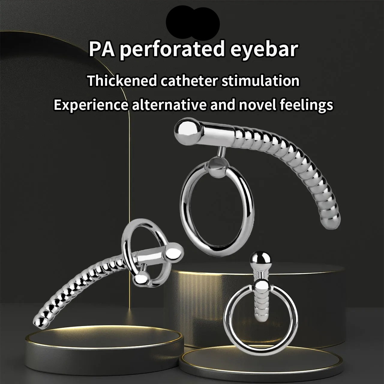 Stainless Steel Beaded Urethral Plug with Ring – Metal Dilator & Stretcher Device for Men