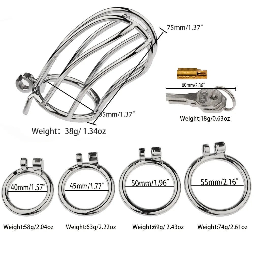 Heavy Duty Stainless Steel Male Chastity Device – Slimline Belt Edition