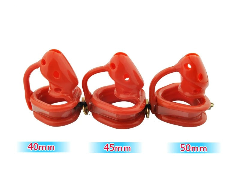 Mini Silicone Male Chastity Cage with Spikes – Birdlocked Design Available in 4 Colors