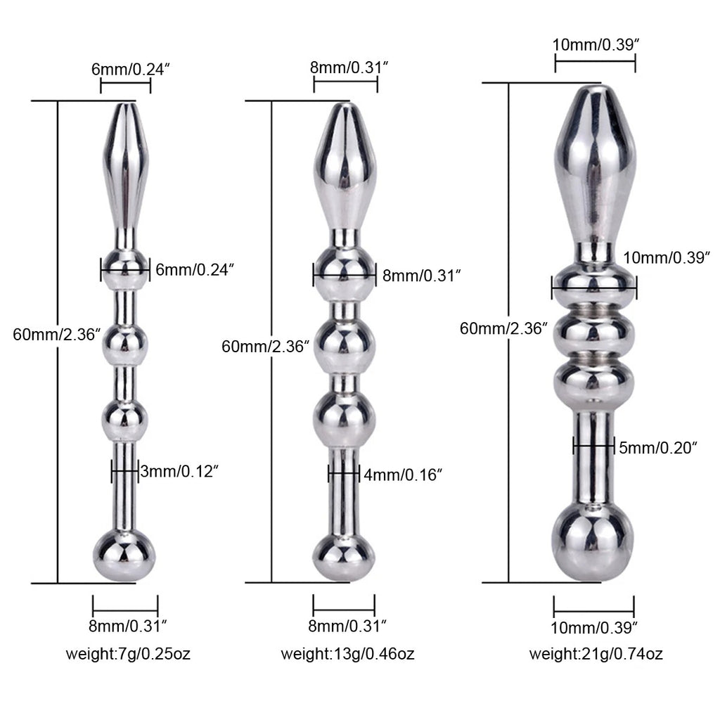 Men’s Urethral Sounding Rod – Smooth Stainless Steel BDSM Accessory