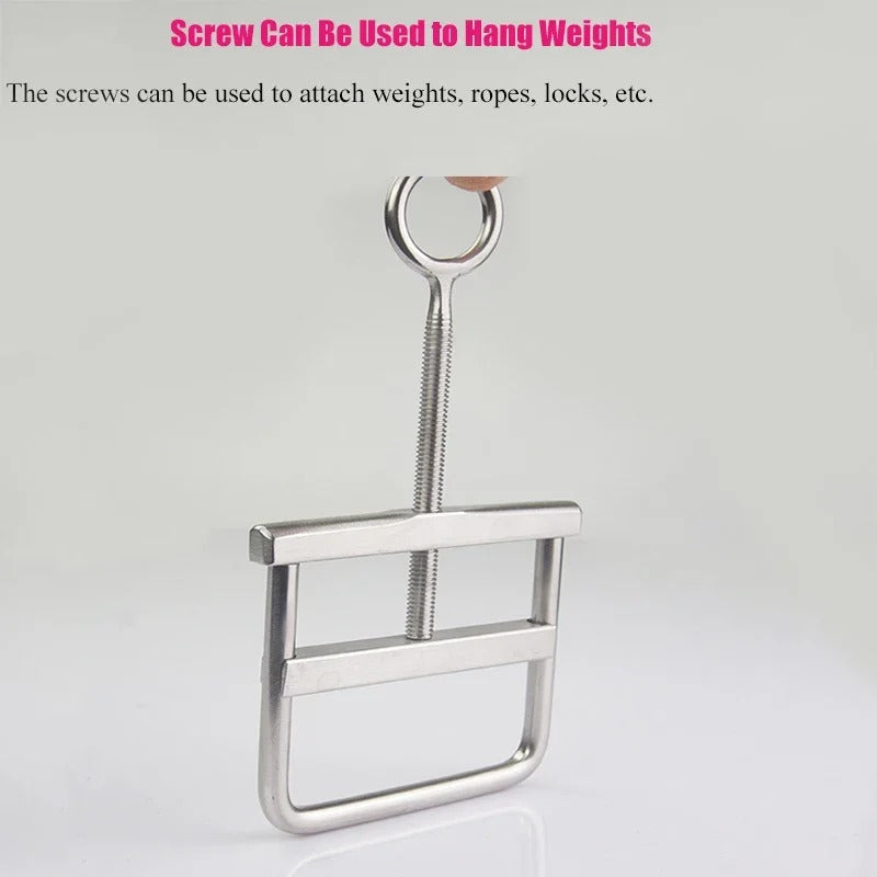Men’s CBT Ball Press – Adjustable Threaded Rod Scrotum Clamp