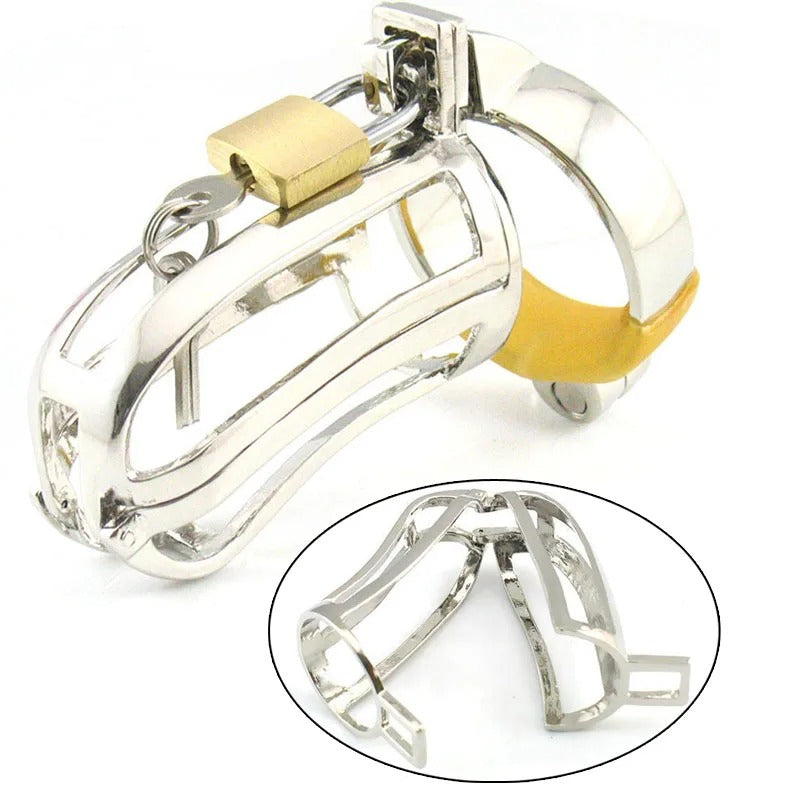 Male Chastity Cage Metal Alloy – Secure Metal Locking Device for Men