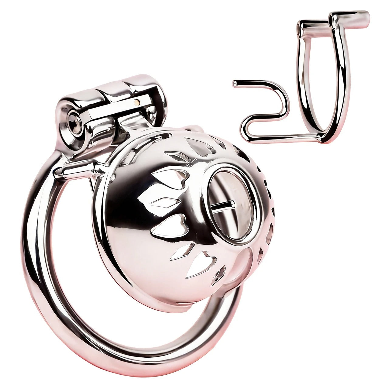 Metal Male Chastity Cage with PA Lock – 3mm/4mm Secure Device for Men