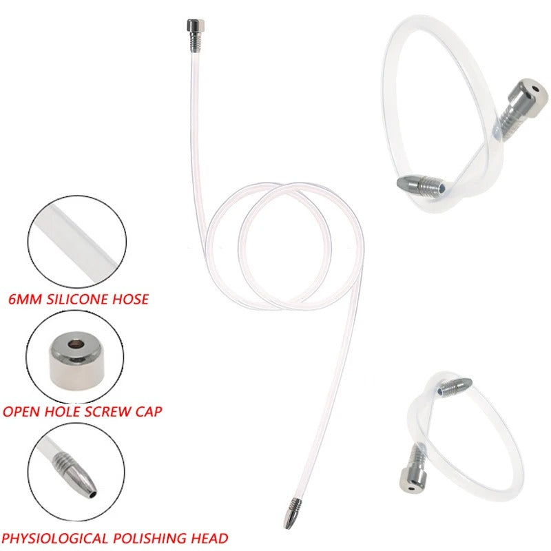 Extra Long Silicone Urethral Catheter – Flexible Horse Penis Plug for Chastity Devices