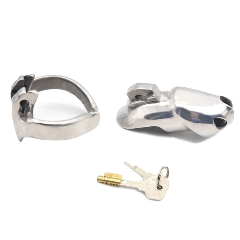 HT-V4 Male Chastity Device Stainless Steel Cage With Ring