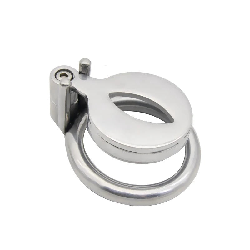 Super Small Stainless Steel Male Chastity Device with Trumpet Cage and Enlarged Urethral Hole V4