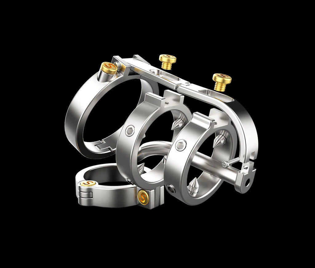 316 Stainless Steel Double Lock Male Chastity Device