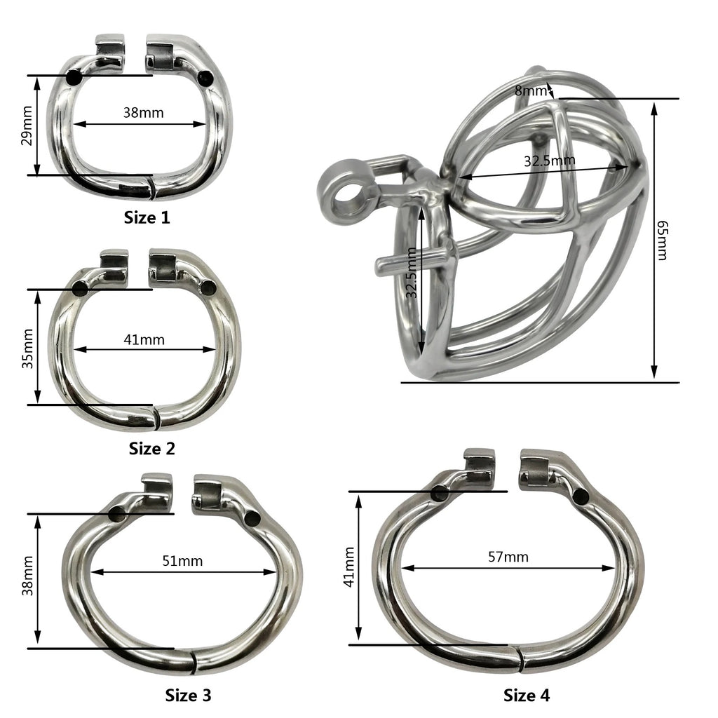 Reverse Design Stainless Steel Stealth Lock Male Chastity Device