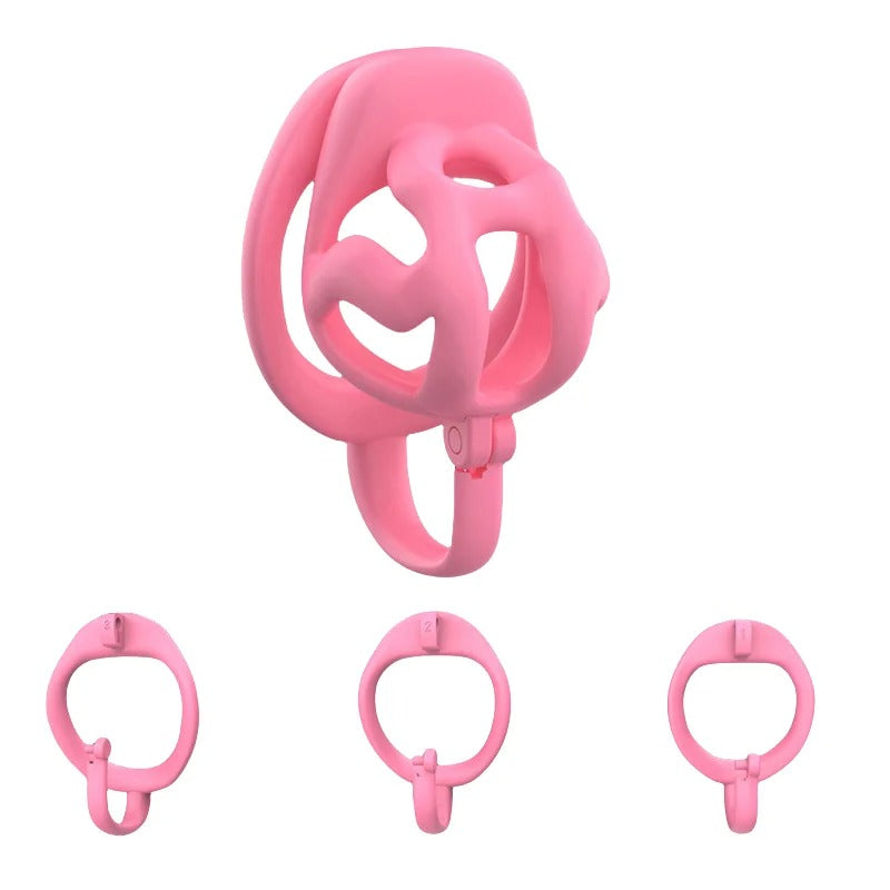 Small Bird Male Chastity Cage Set – Secure Lock with 3 Adjustable Rings