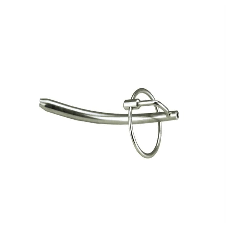 Stainless Steel Men’s Hollow Urethral Plug With 2 Size Ring