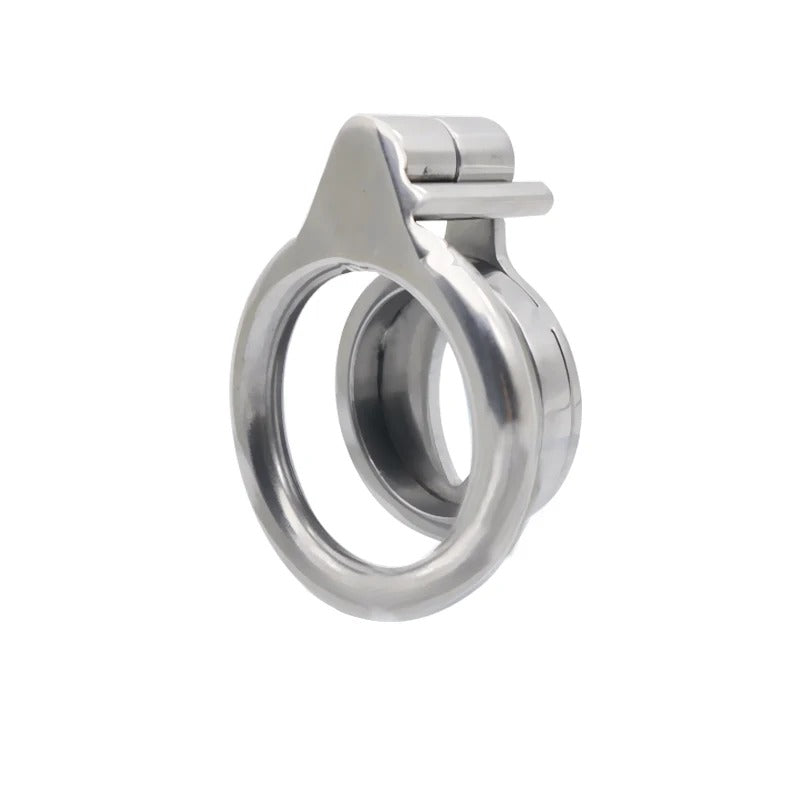 Super Small Stainless Steel Male Chastity Device with Trumpet Cage and Enlarged Urethral Hole V4