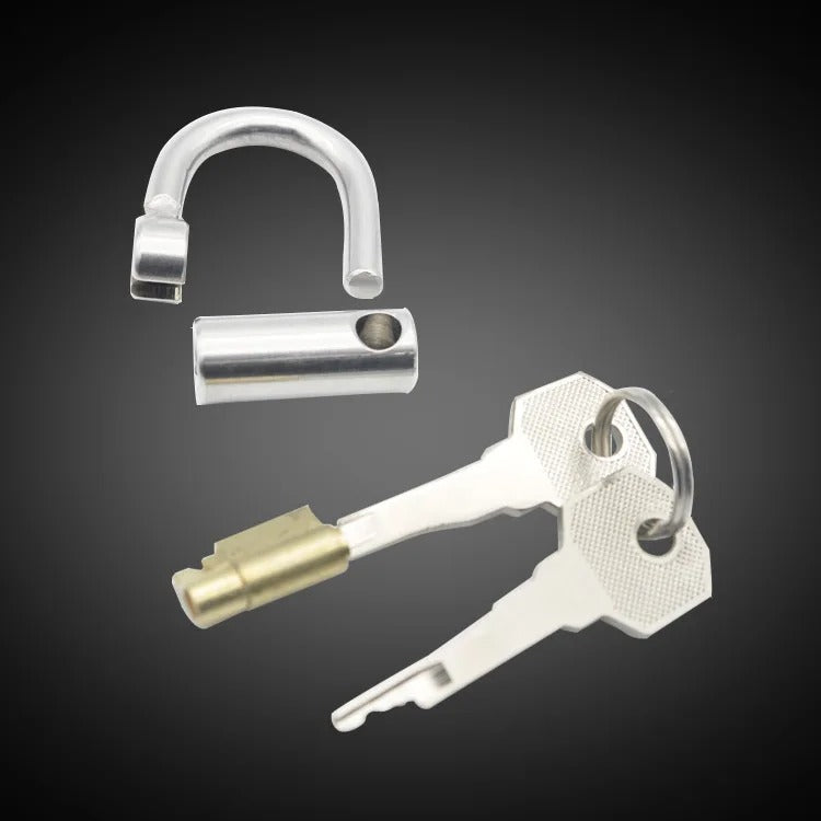 Male Stainless Steel Glans Piercing Chastity Device with PA Ring