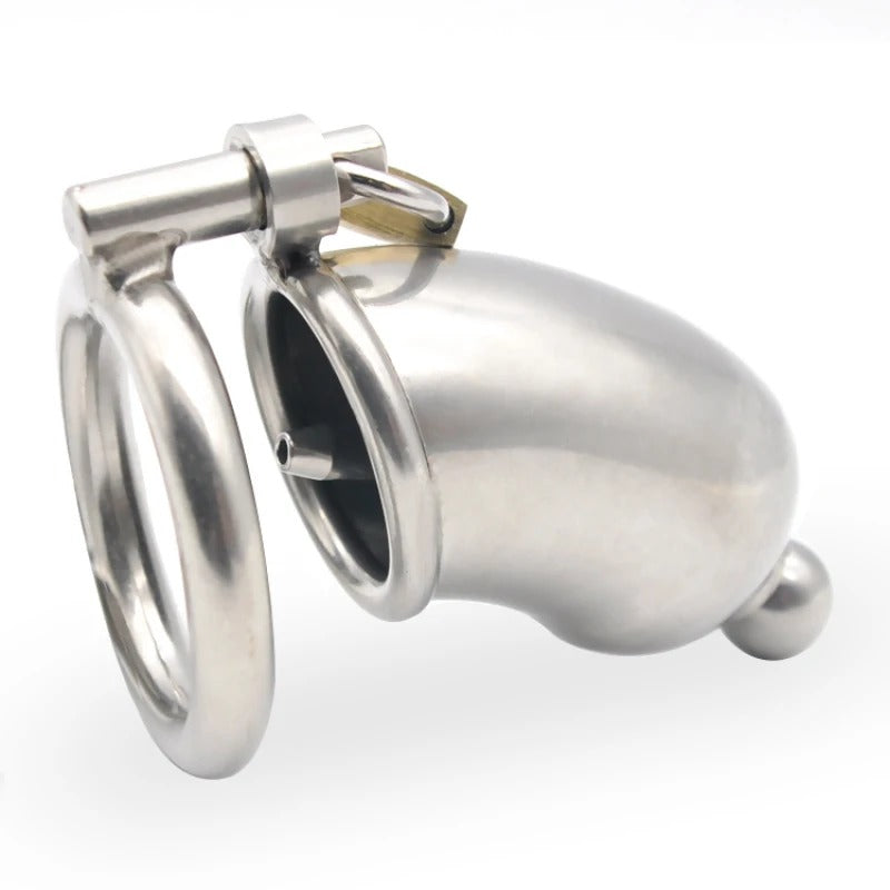 Male Stainless Steel Chastity Device with Locking Tube