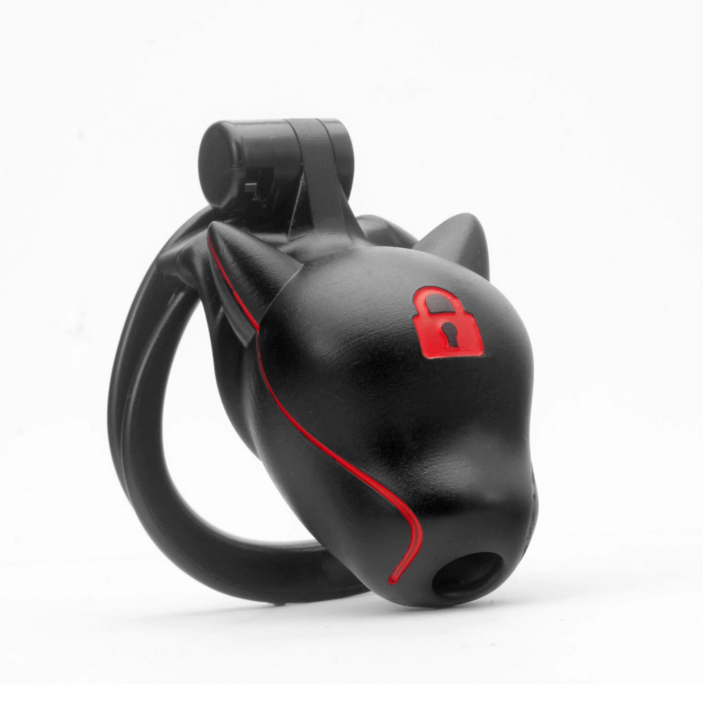 Puppy Hood Style Male Chastity Device – ABS Lockable Cage with 4 Base Rings