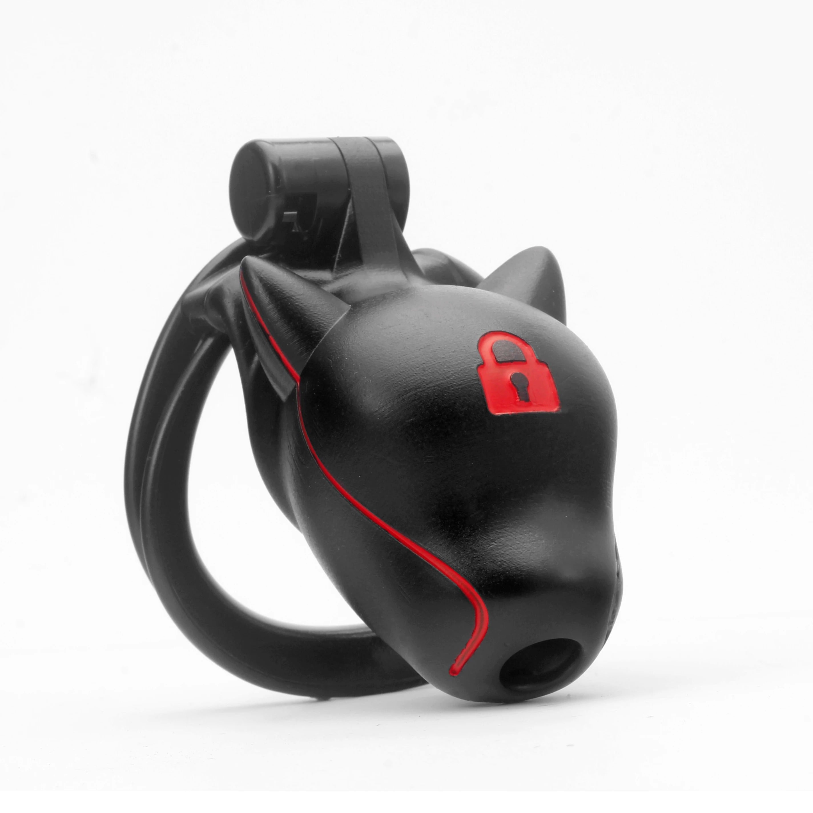 Puppy Hood Style Male Chastity Device – ABS Lockable Cage with 4 Base Rings