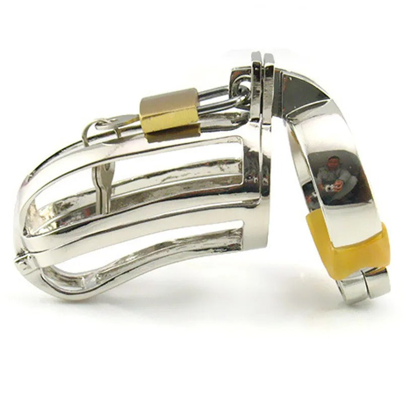 Male Chastity Cage Metal Alloy – Secure Metal Locking Device for Men
