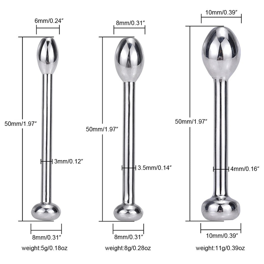 Men’s Urethral Sounding Rod – Smooth Stainless Steel BDSM Accessory