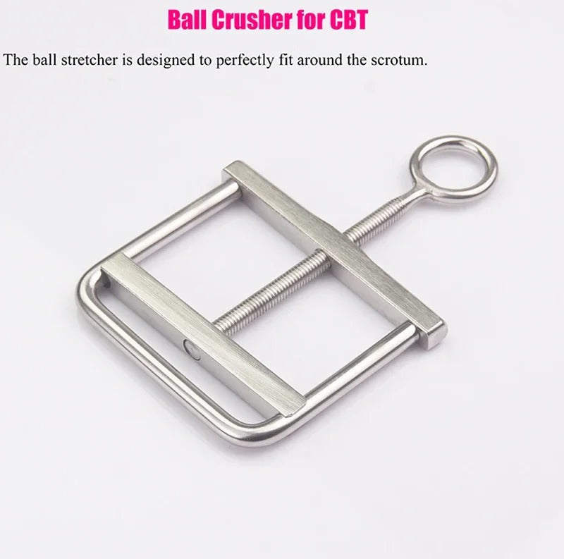 Men’s CBT Ball Press – Adjustable Threaded Rod Scrotum Clamp